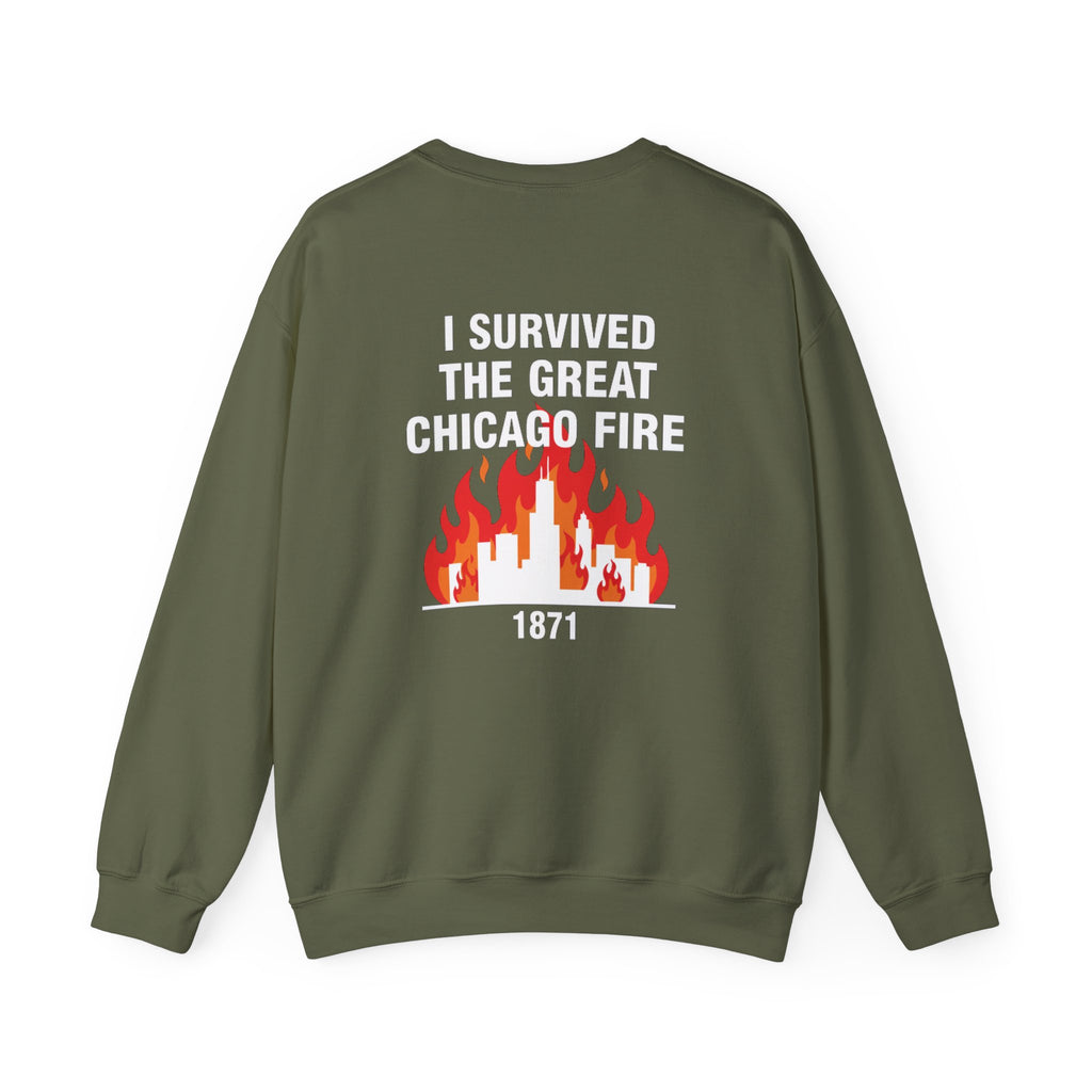 Great Chicago Fire Classic Back Print Sweatshirt