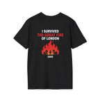 I Survived The Great Fire Back Print T-Shirt