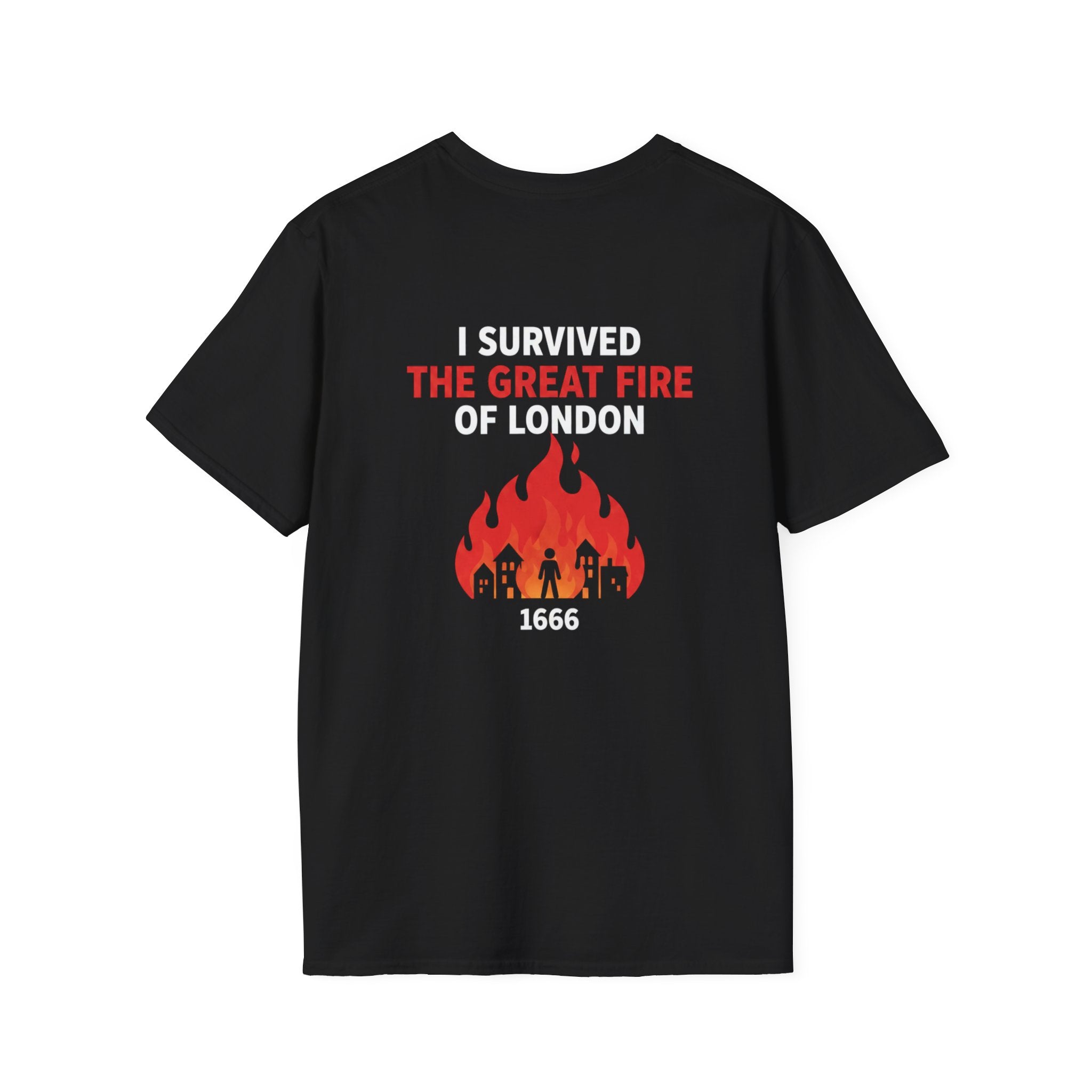 I Survived The Great Fire Back Print T-Shirt