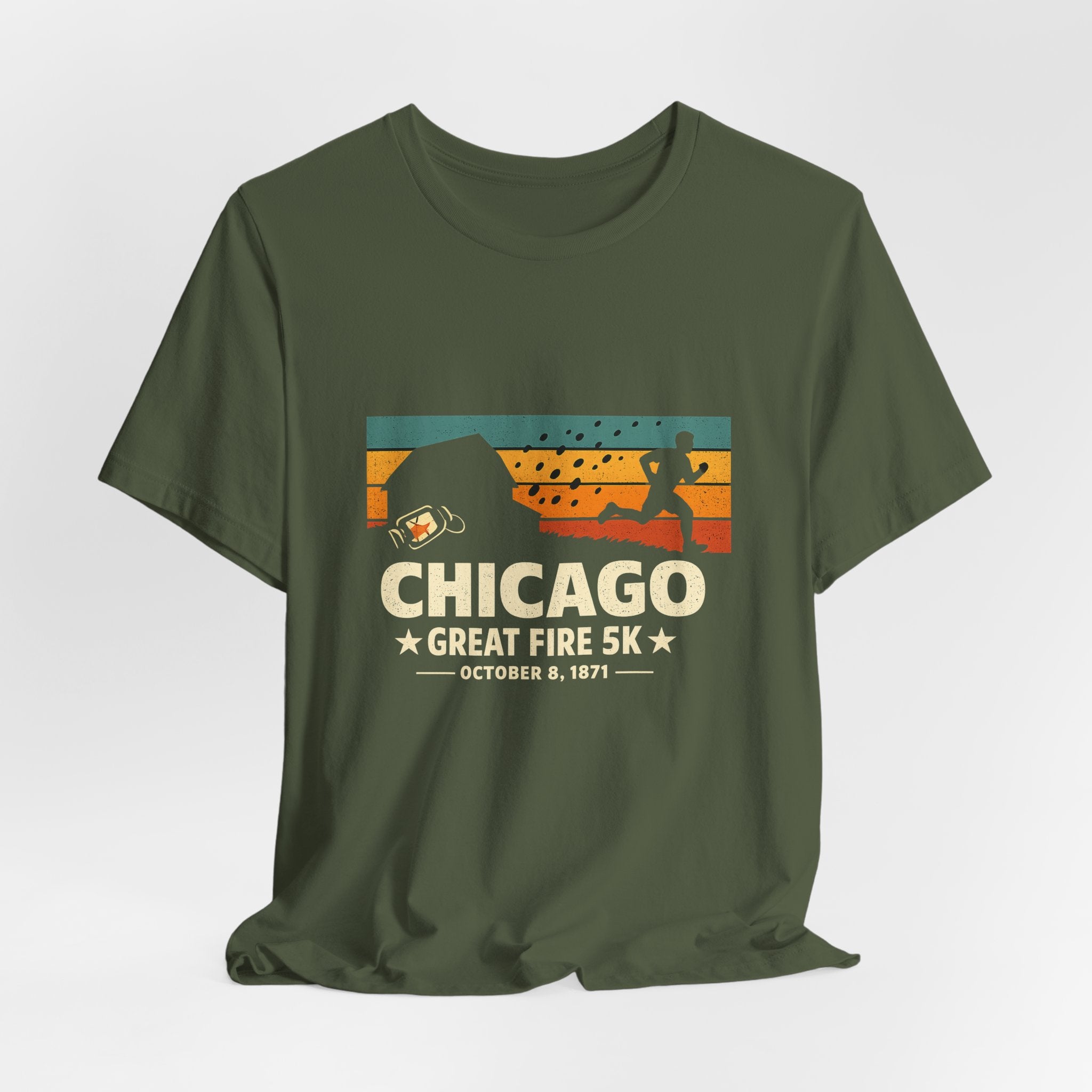 Chicago Great Fire 5K Retro Premium Tee