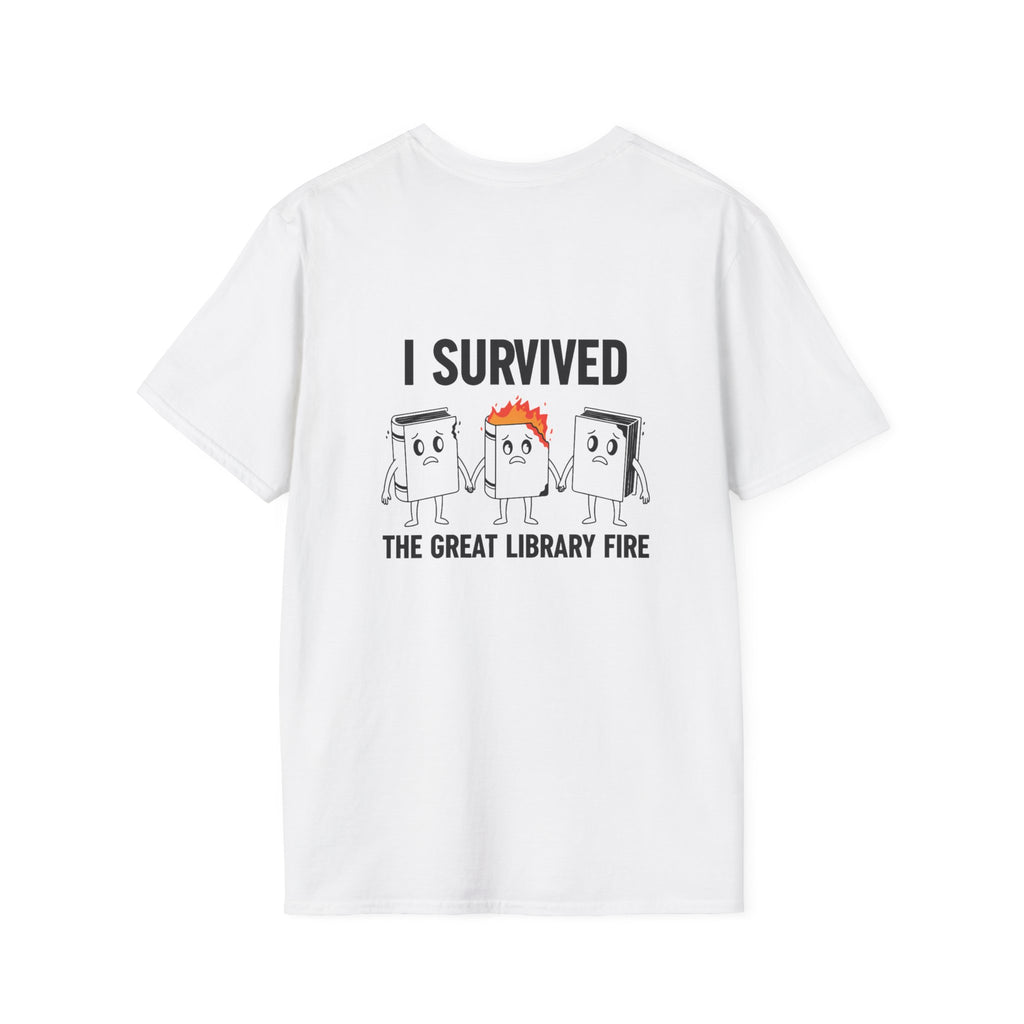 I Survived The Great Library Back Print T-Shirt