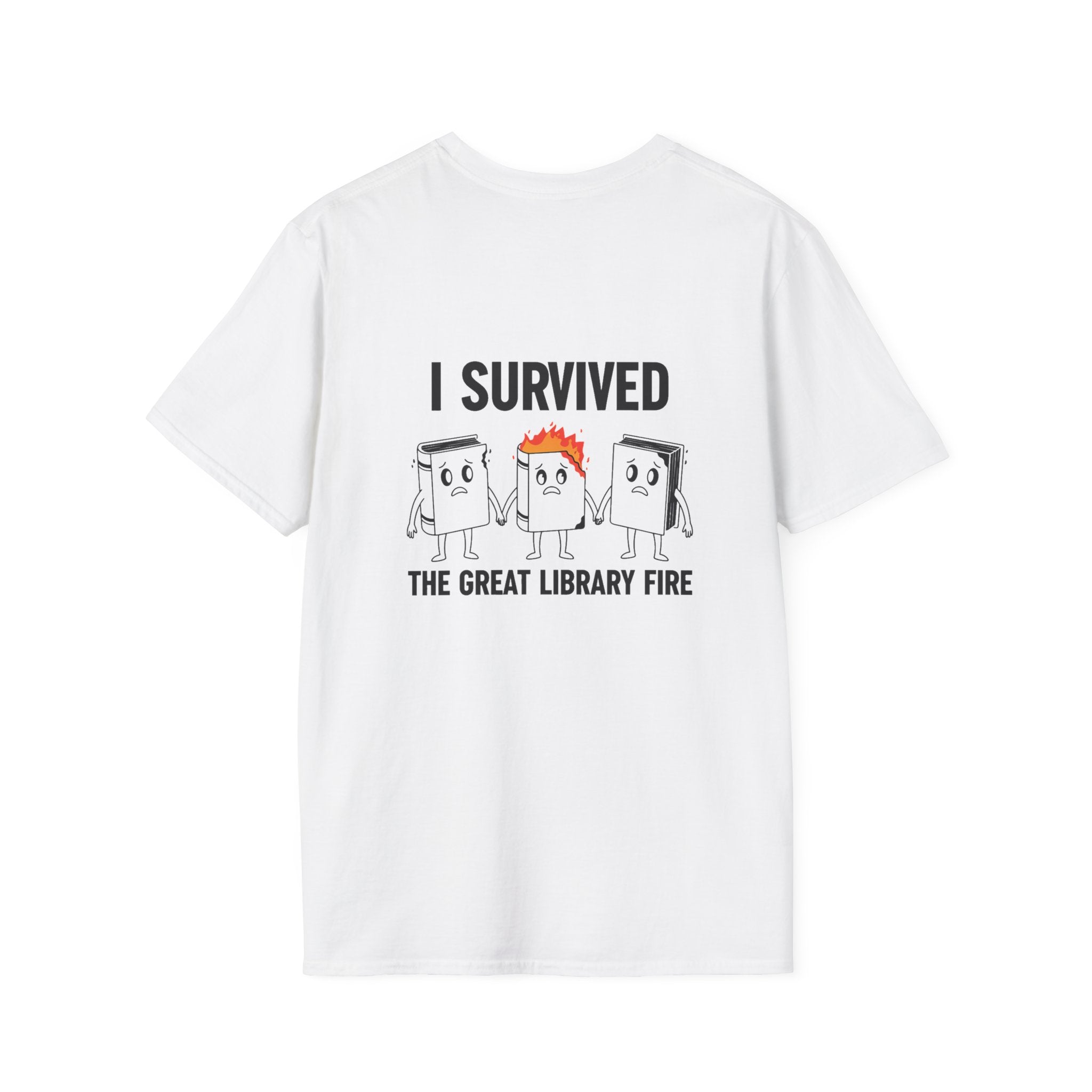 I Survived The Great Library Back Print T-Shirt