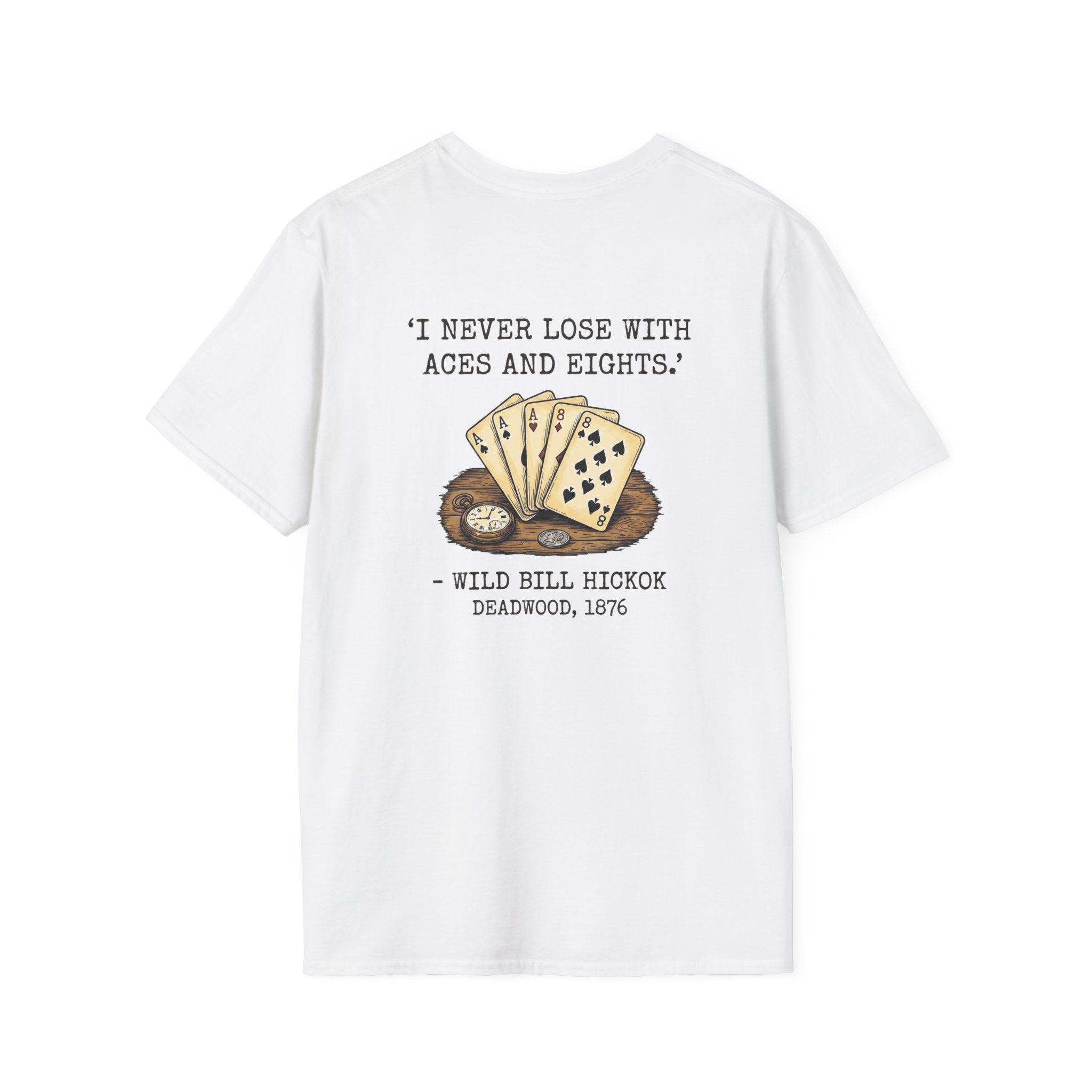 Dead Mans Hand Poker Back Print T-Shirt