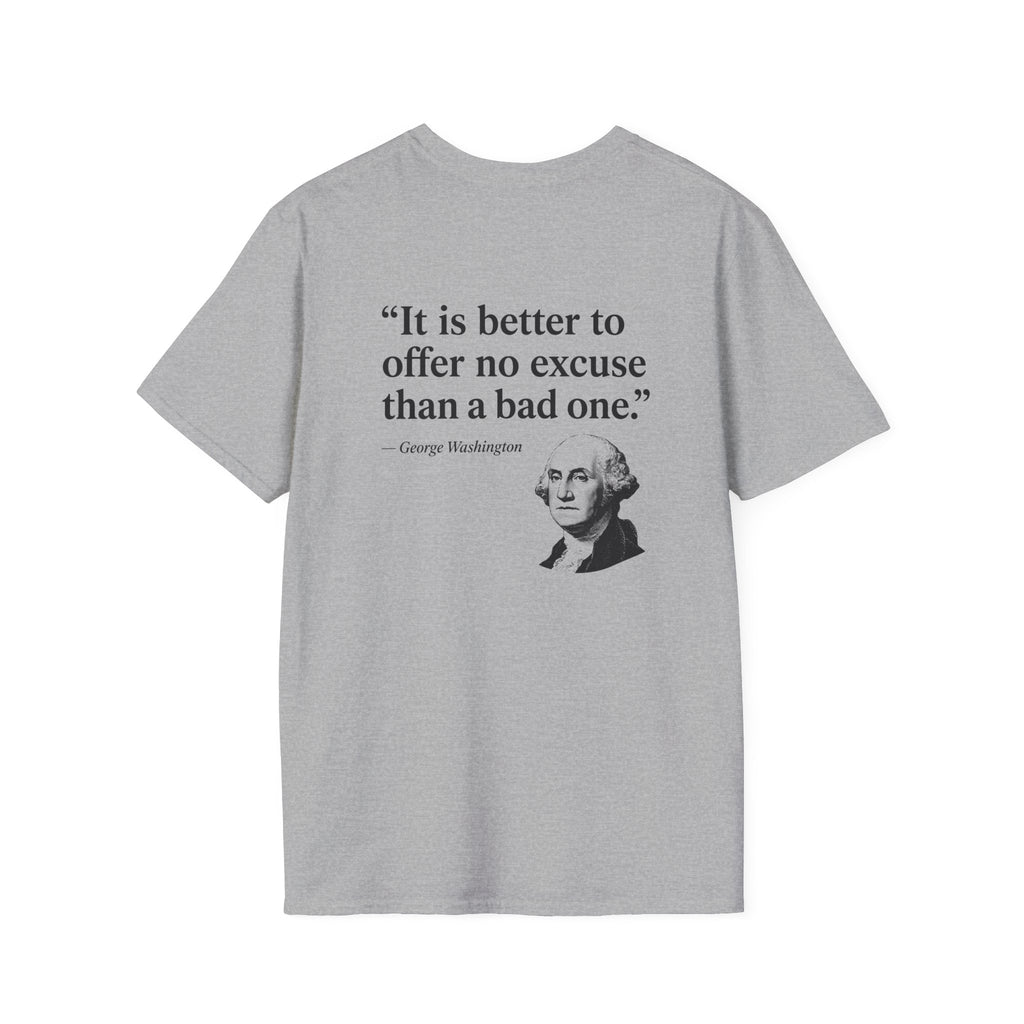 George Washington No Excuse Back Print T-Shirt
