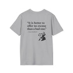 George Washington No Excuse Back Print T-Shirt