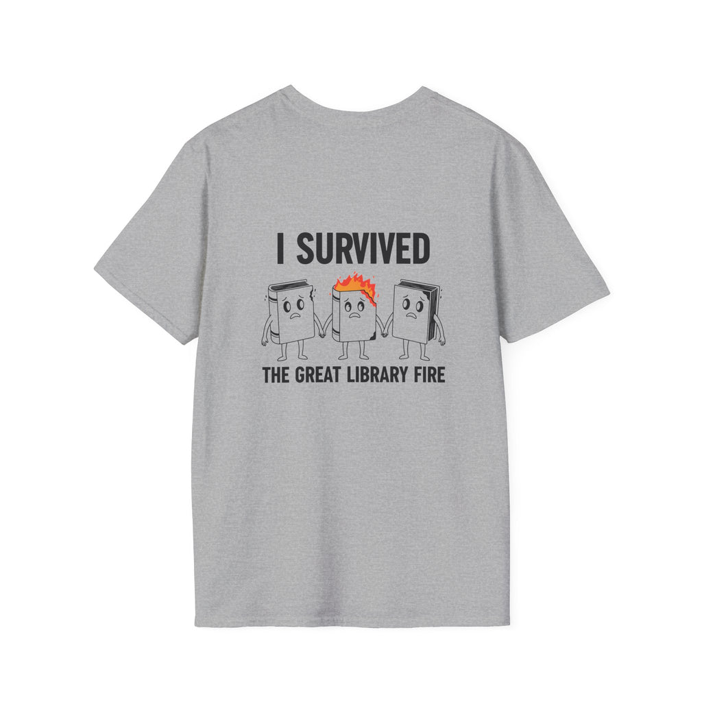 I Survived The Great Library Back Print T-Shirt