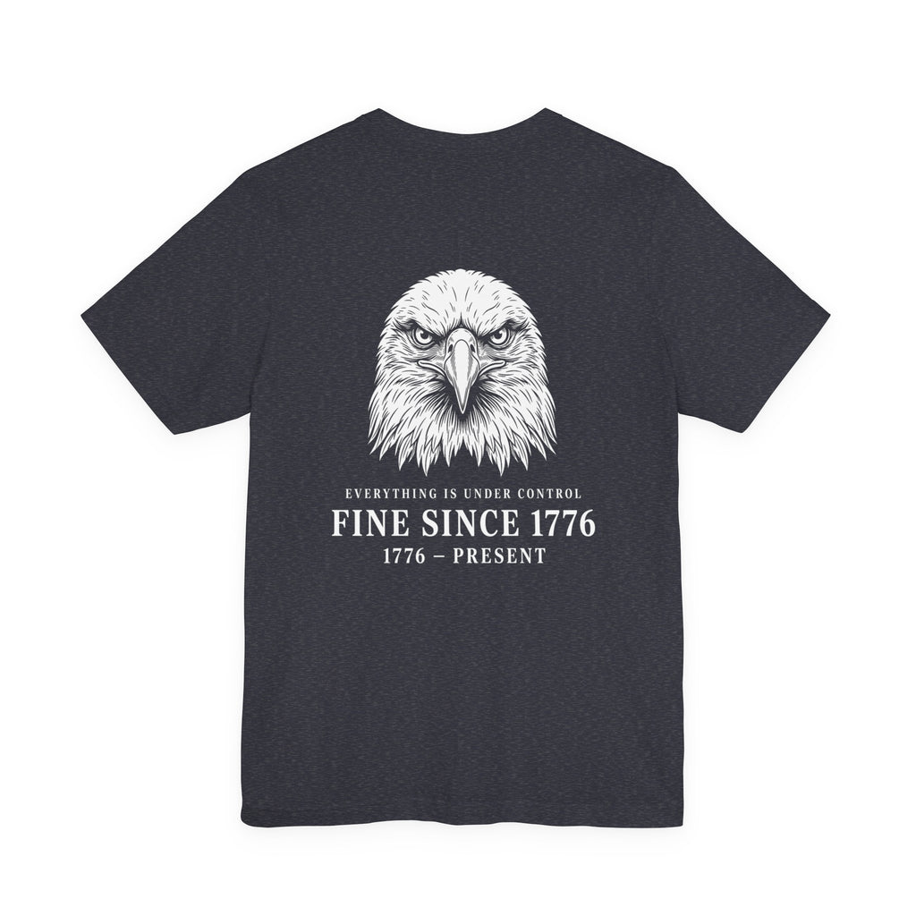 Stressed Eagle Fine Since Back Print Premium Tee