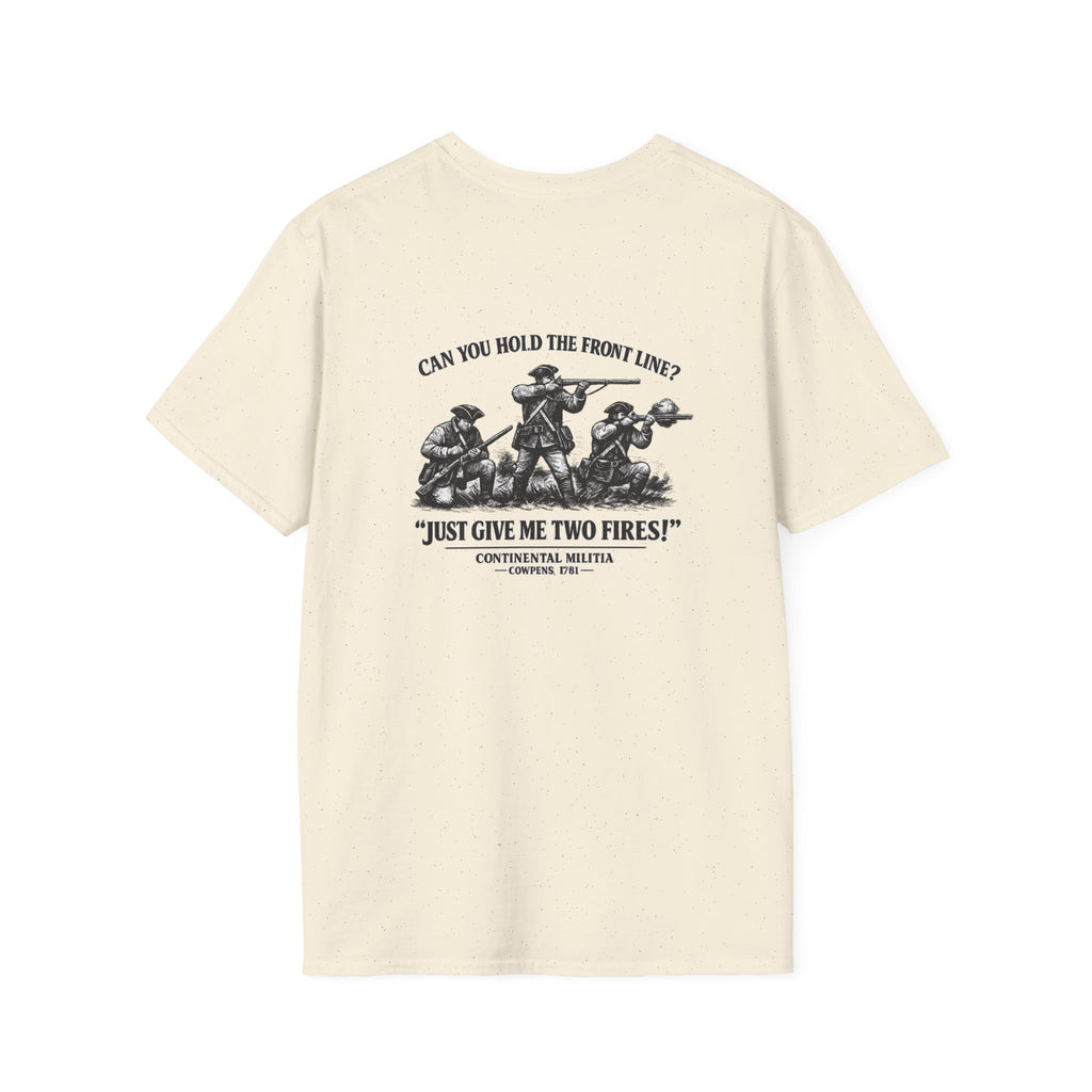 Continental Militia Two Fires Cowpens Back Print T-Shirt
