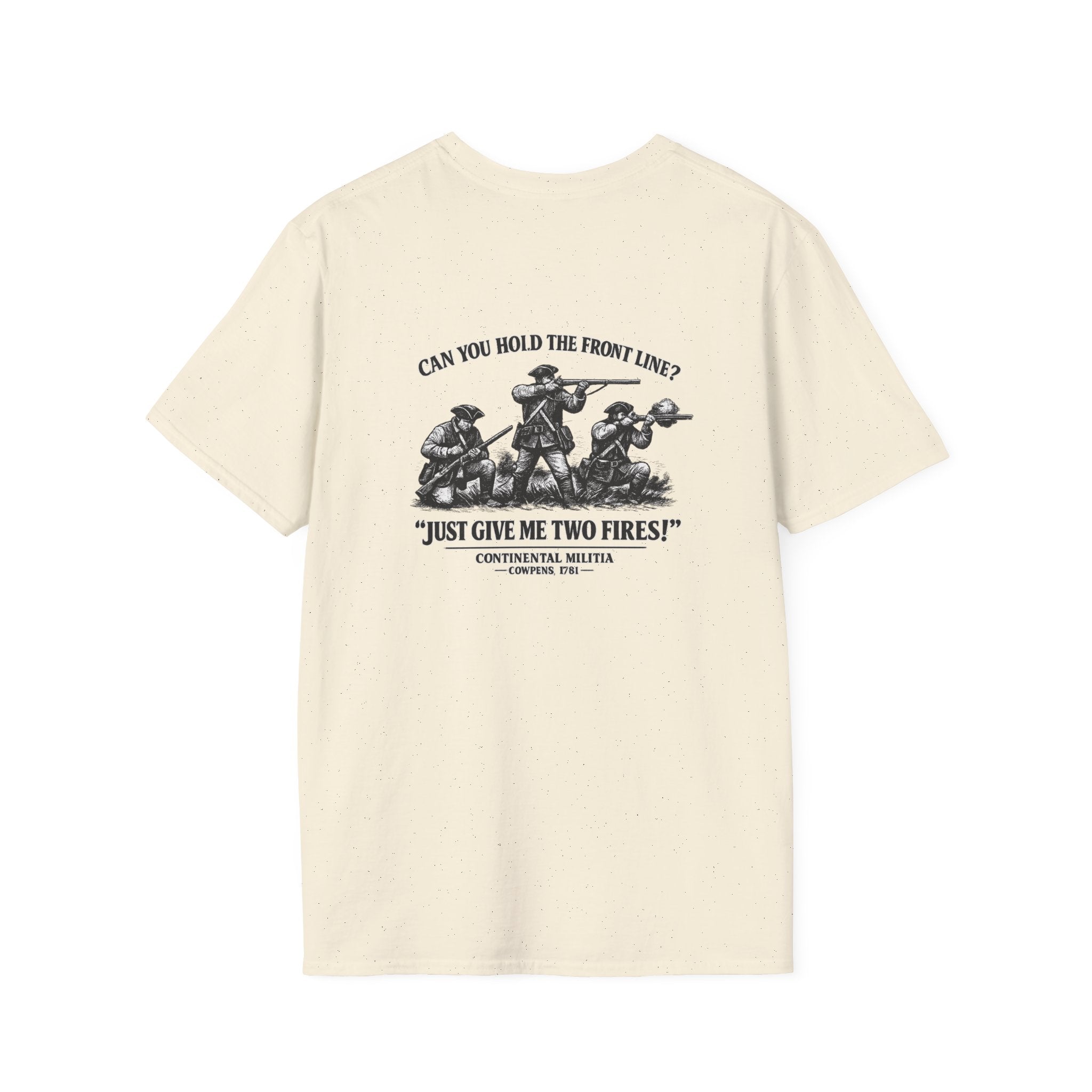 Continental Militia Two Fires Cowpens Back Print T-Shirt