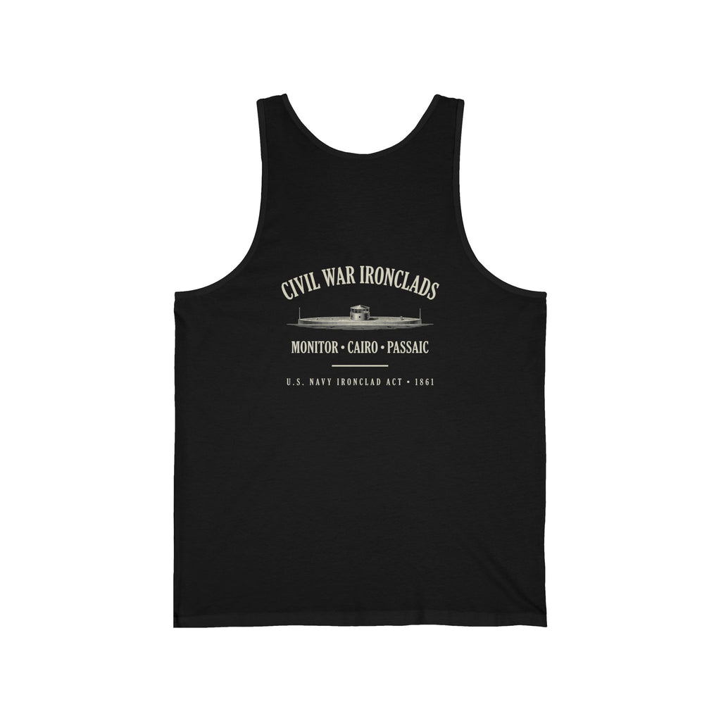 Civil War River Ironclads Back Print Tank Top