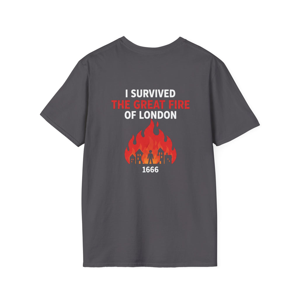 I Survived The Great Fire Back Print T-Shirt