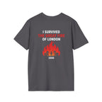 I Survived The Great Fire Back Print T-Shirt