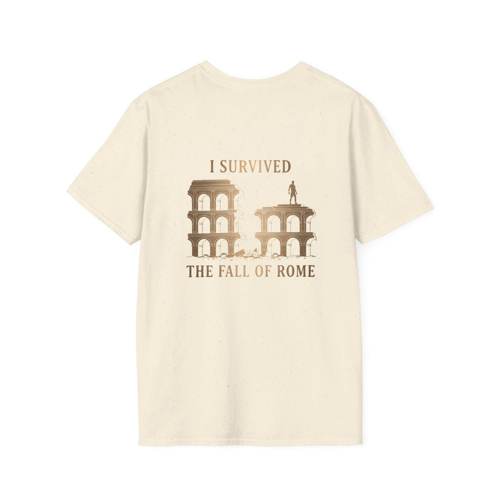 I Survived The Fall of Back Print T-Shirt