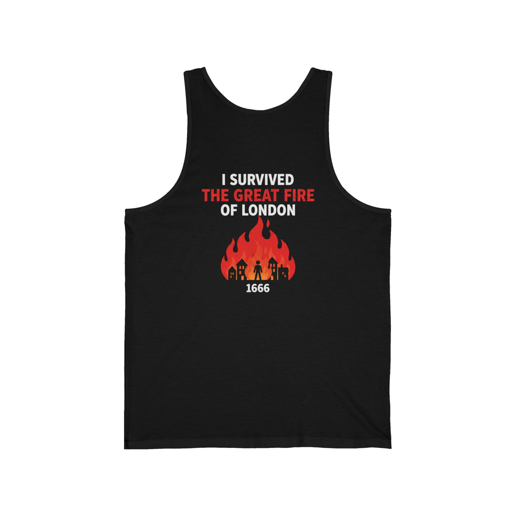 I Survived The Great Fire Back Print Tank Top
