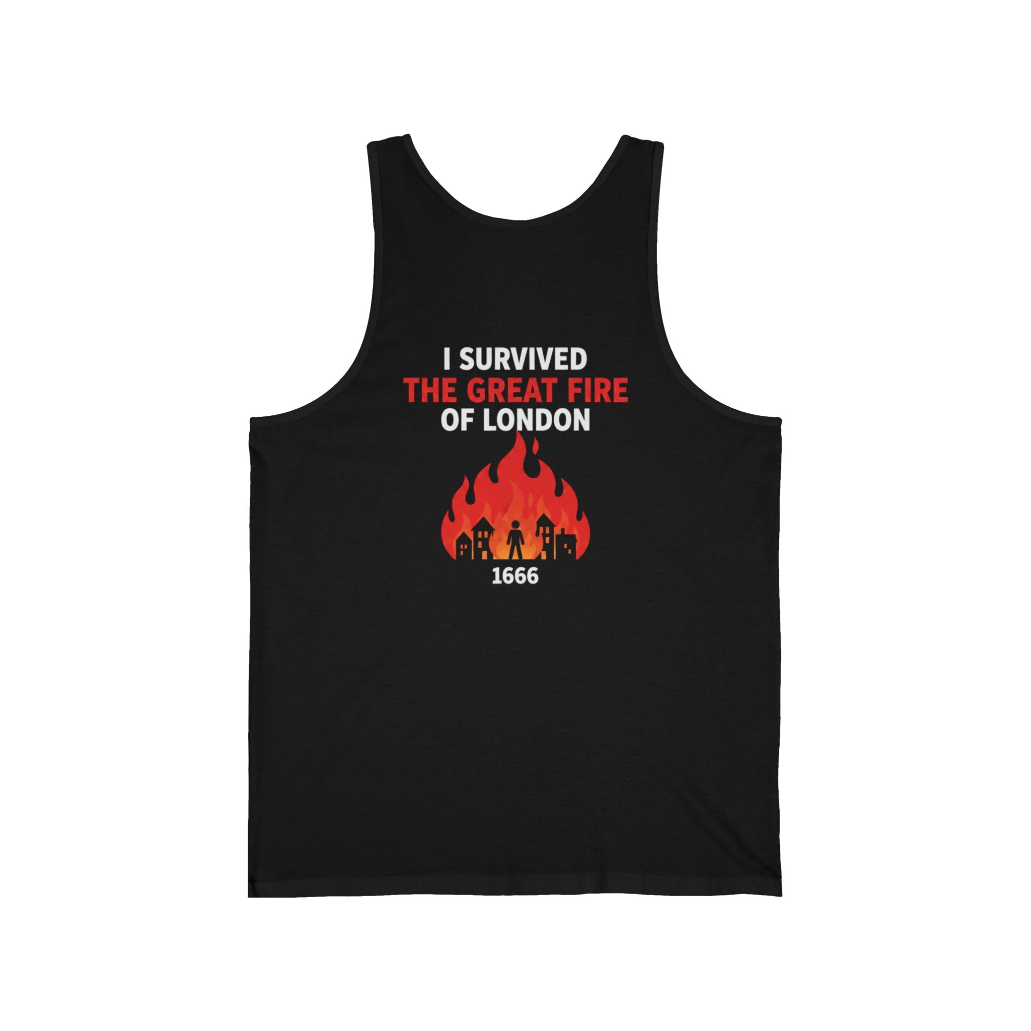 I Survived The Great Fire Back Print Tank Top