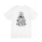 John Hancock Signature Superlative Back Print Premium Tee
