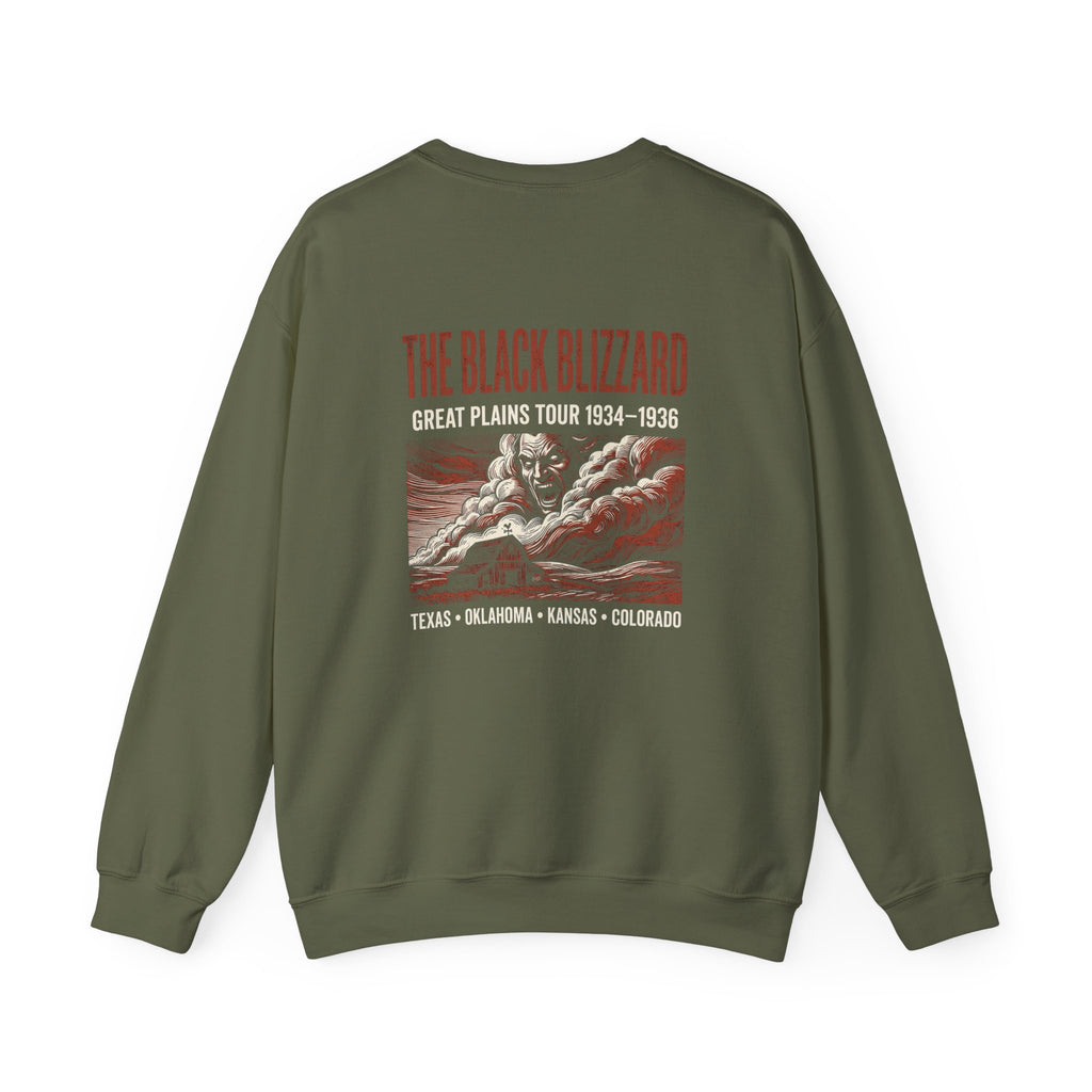 Black Blizzard Dust Tour Back Print Sweatshirt