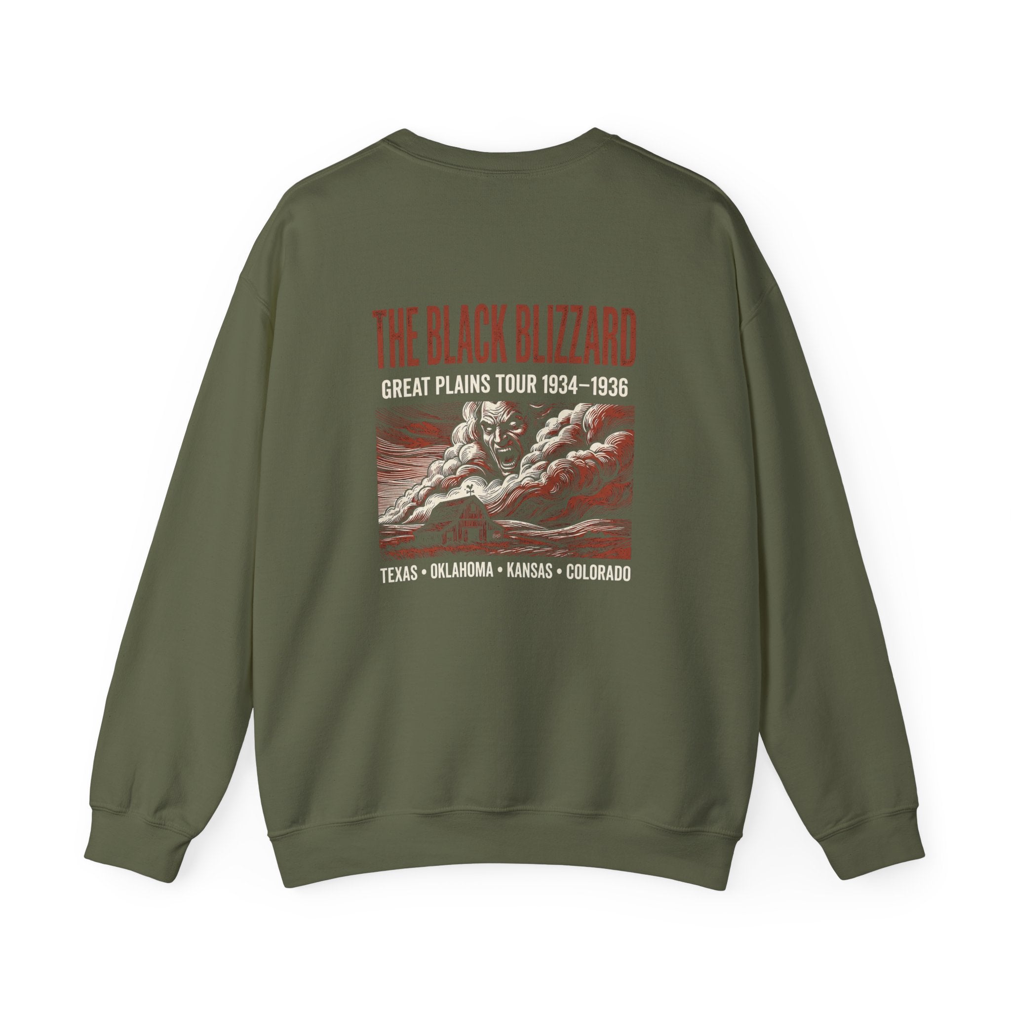Black Blizzard Dust Tour Back Print Sweatshirt
