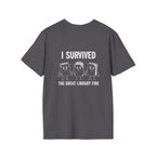 I Survived The Great Library Back Print T-Shirt