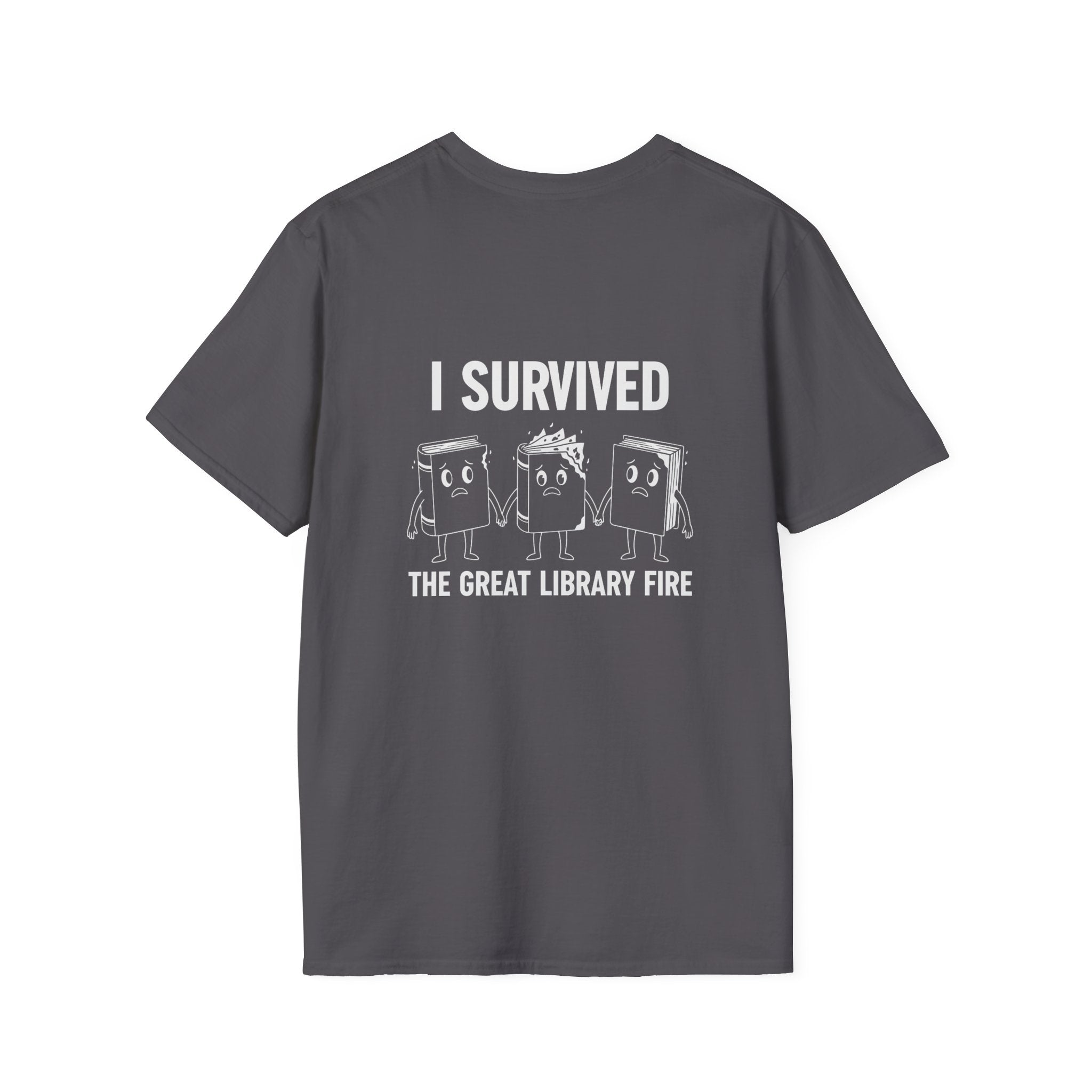 I Survived The Great Library Back Print T-Shirt
