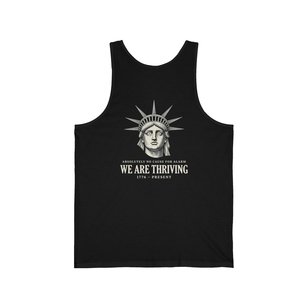 Lady Liberty We Are Thriving Back Print Tank Top