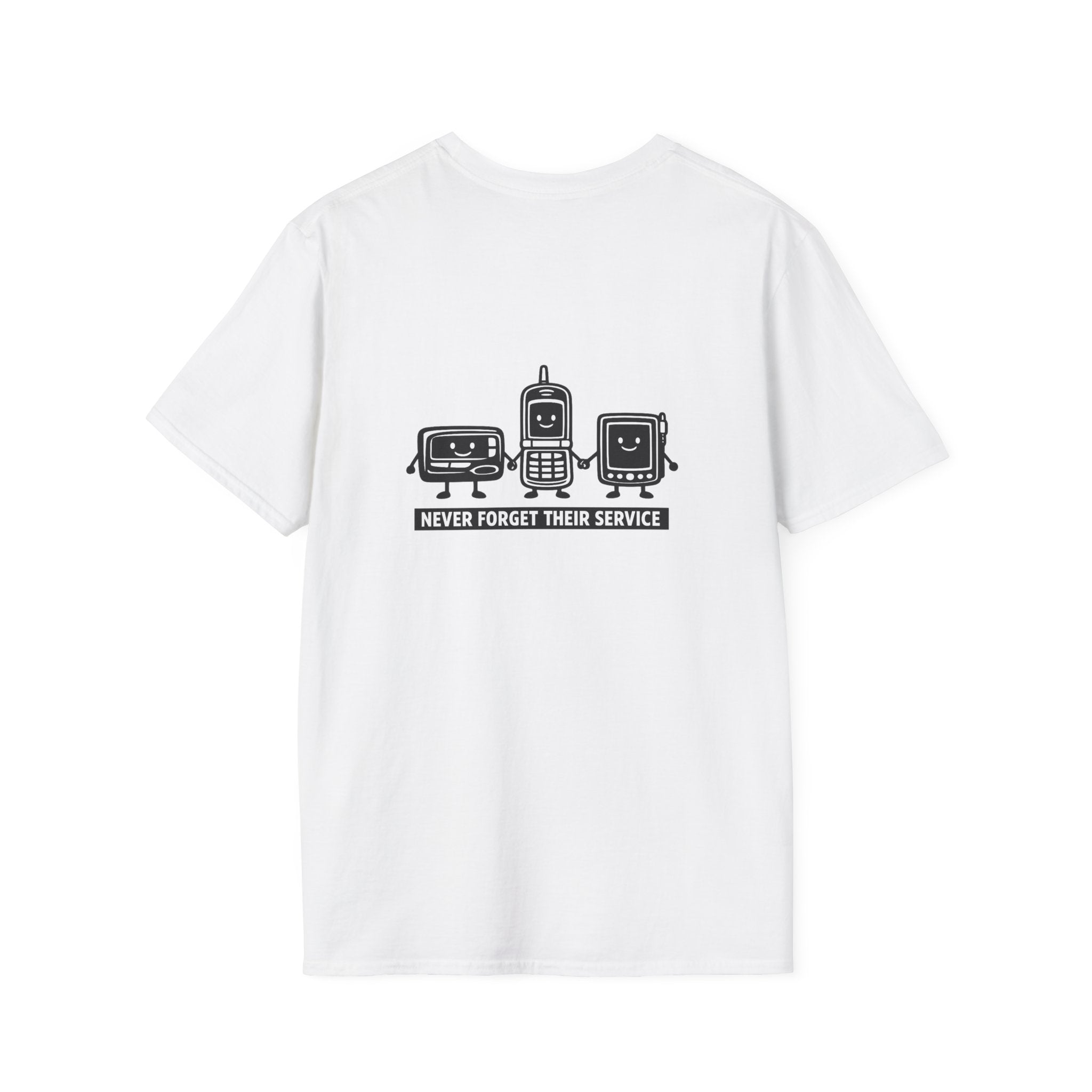 Never Forget Their Service Obsolete Back Print T-Shirt