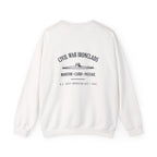 Civil War River Ironclads Back Print Sweatshirt