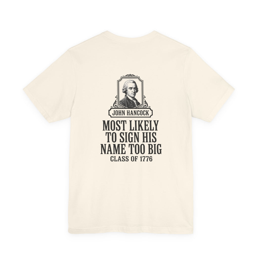 John Hancock Signature Superlative Back Print Premium Tee