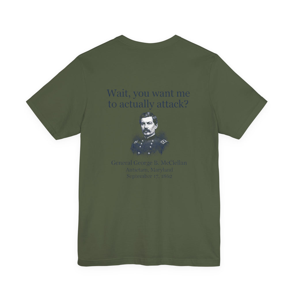 Mcclellan Antietam Attack Back Print Premium Tee