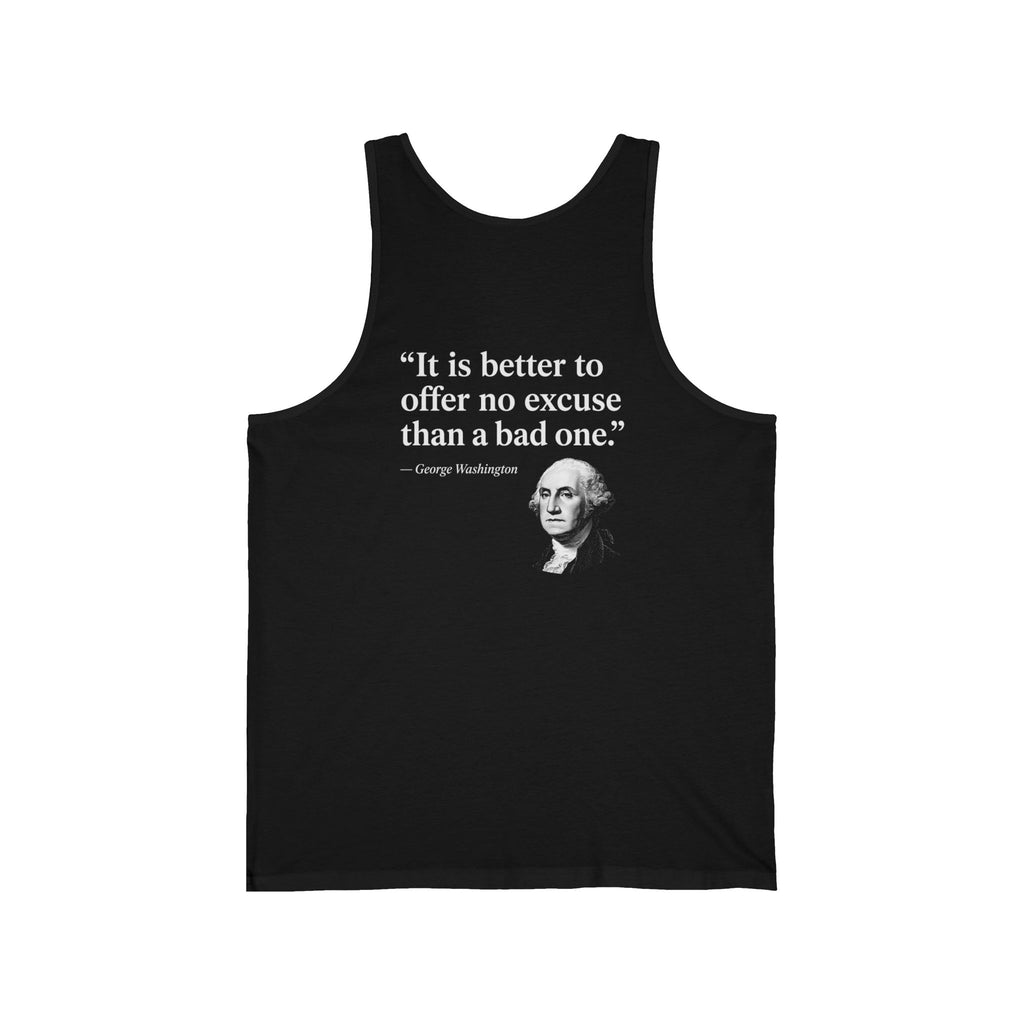 George Washington No Excuse Back Print Tank Top