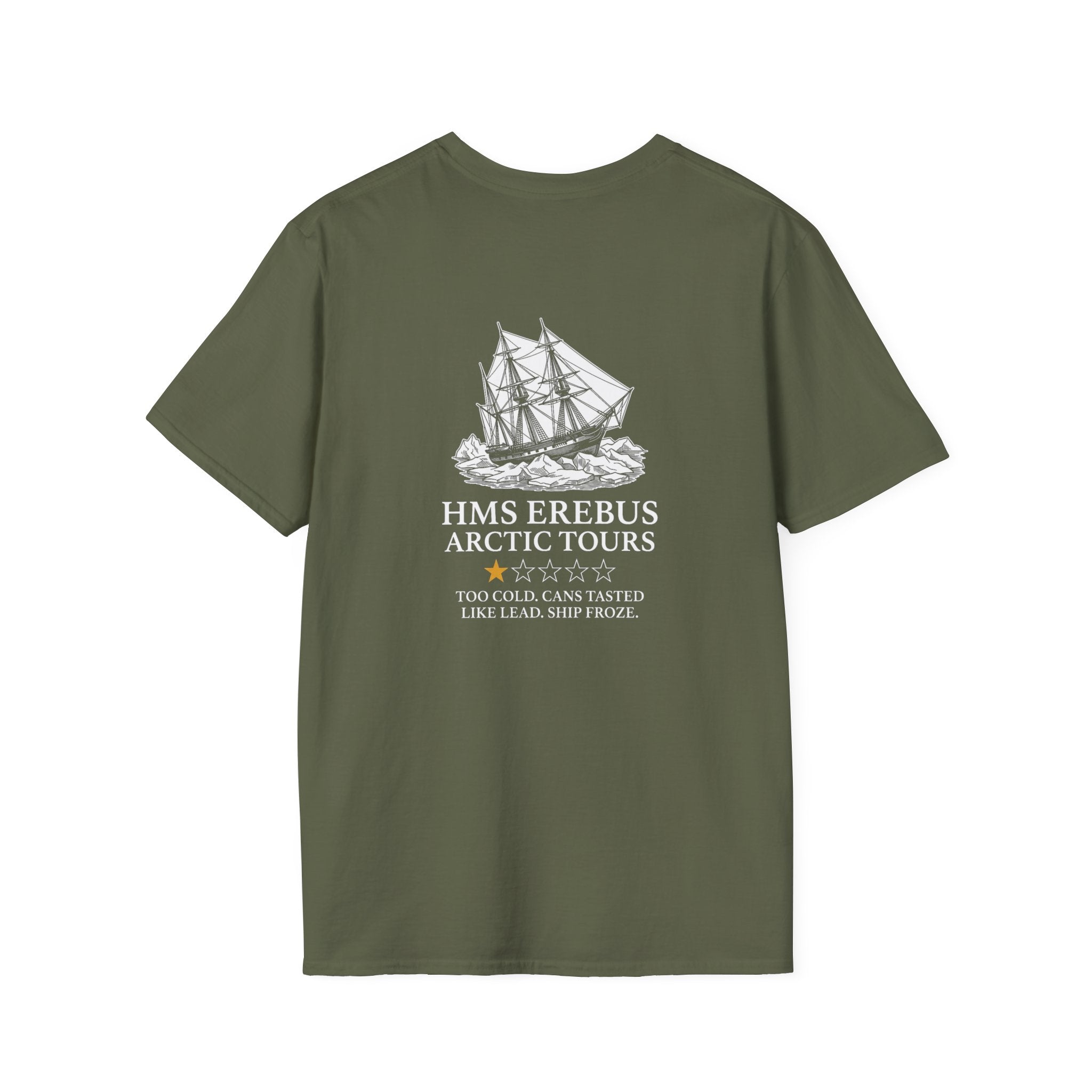 Hms Erebus Arctic Tours Back Print T-Shirt