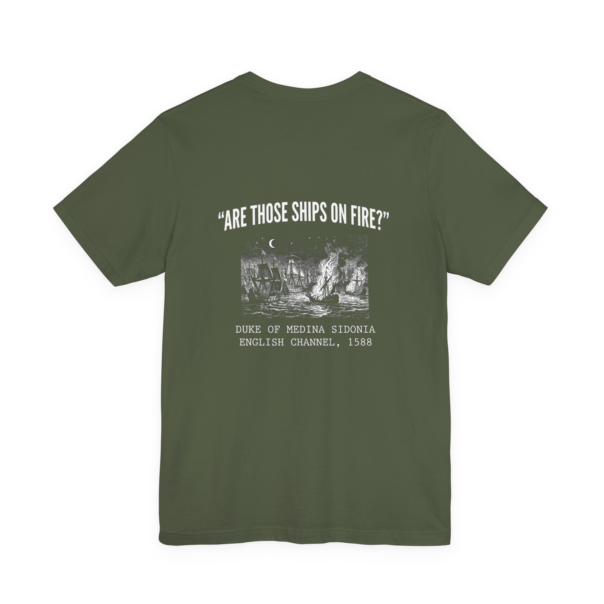 Spanish Armada Fire Ships Back Print Premium Tee