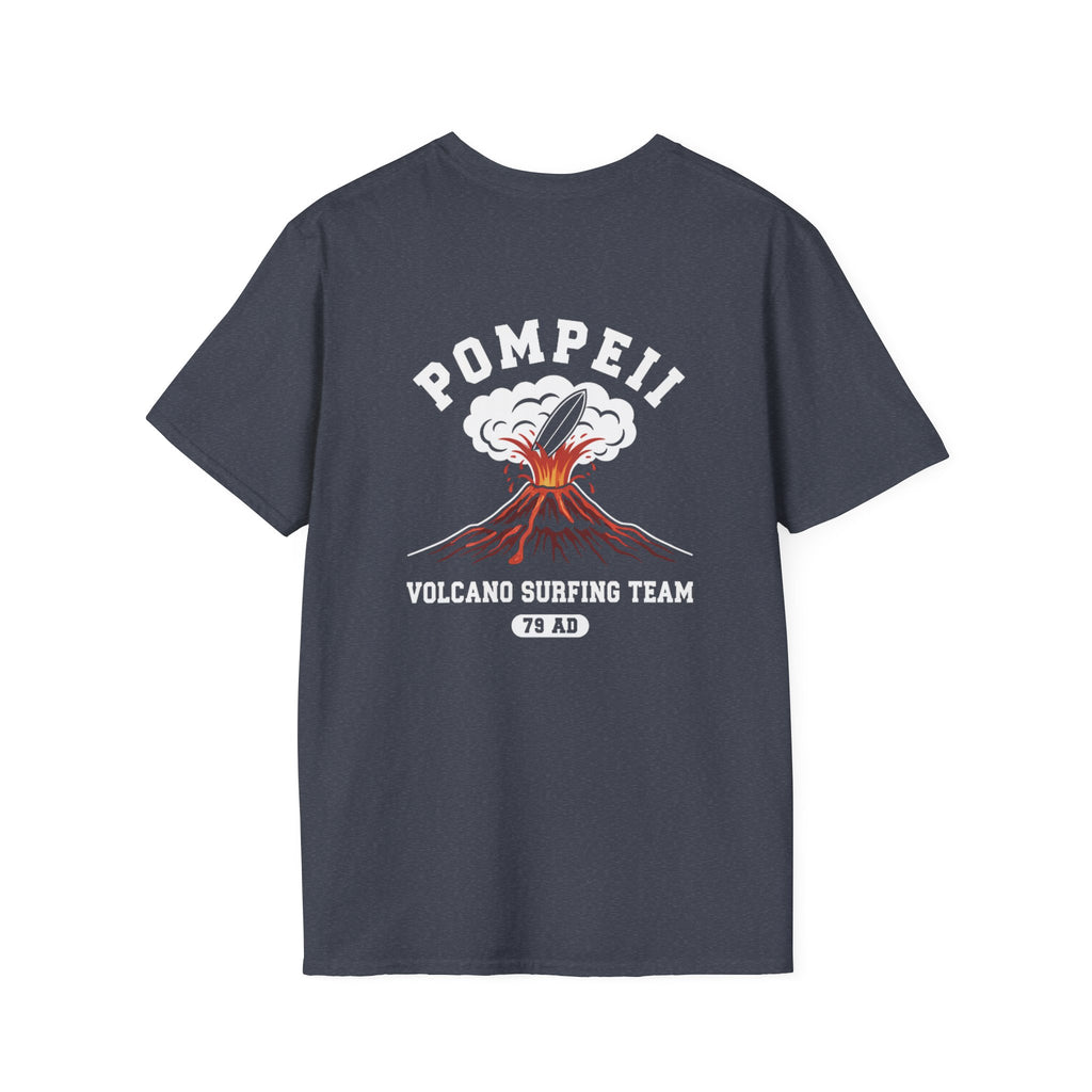 Pompeii Volcano Surfing Team Back Print T-Shirt
