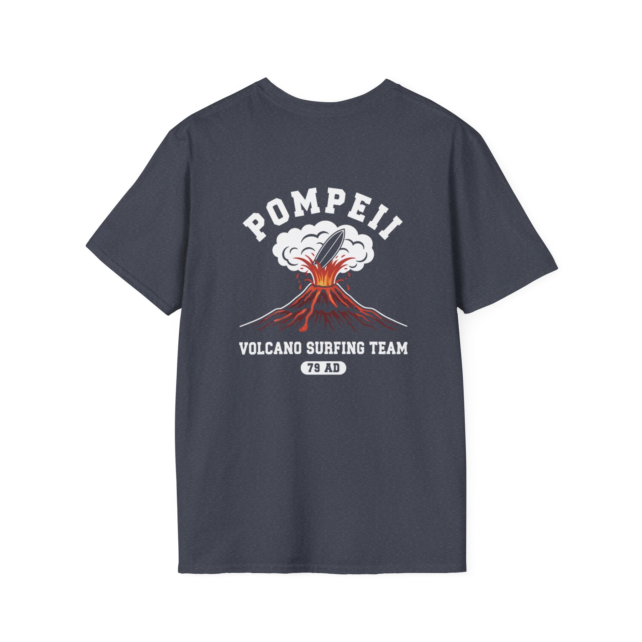 Pompeii Volcano Surfing Team Back Print T-Shirt