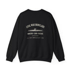 Civil War River Ironclads Back Print Sweatshirt