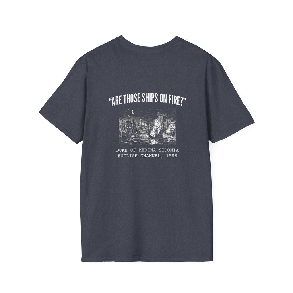 Spanish Armada Fire Ships Back Print T-Shirt