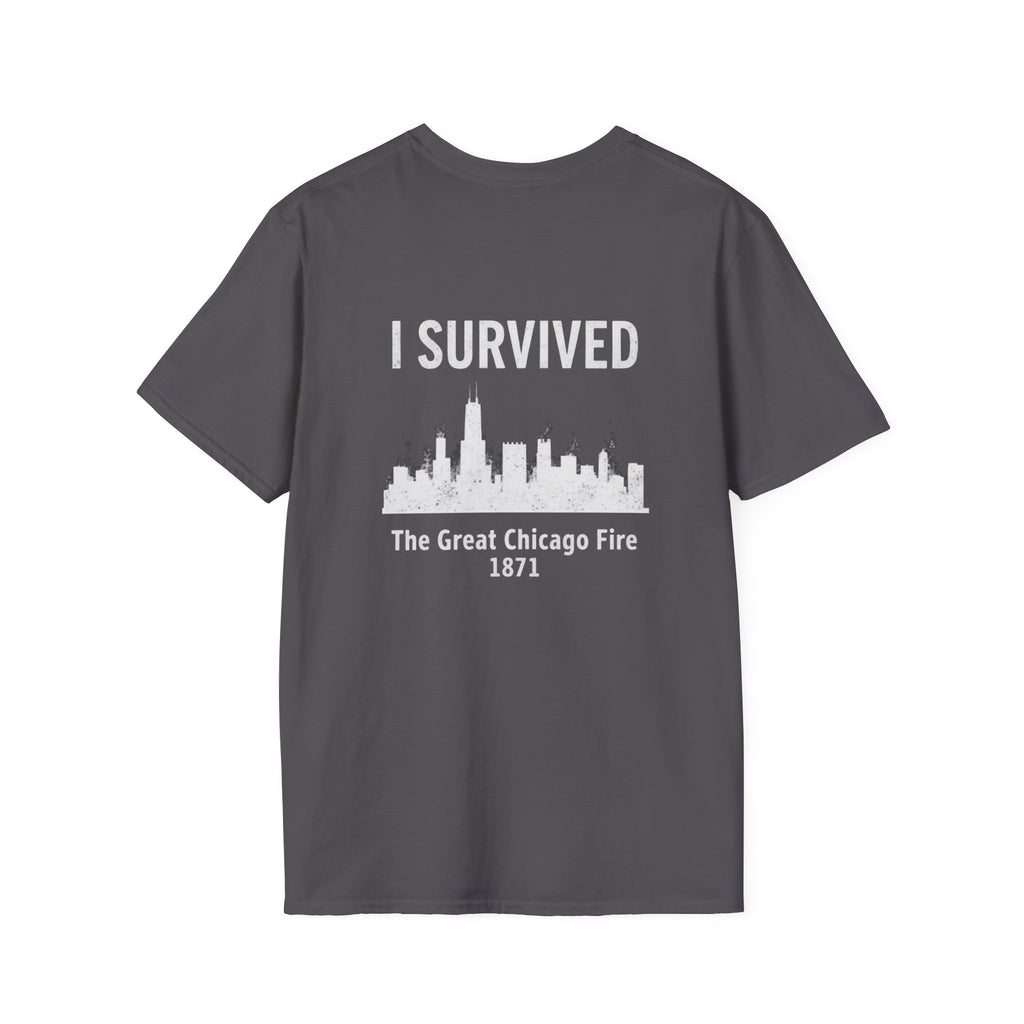 I Survived The Great Chicago Back Print T-Shirt