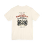 Valley Forge Winter Camping Back Print Premium Tee