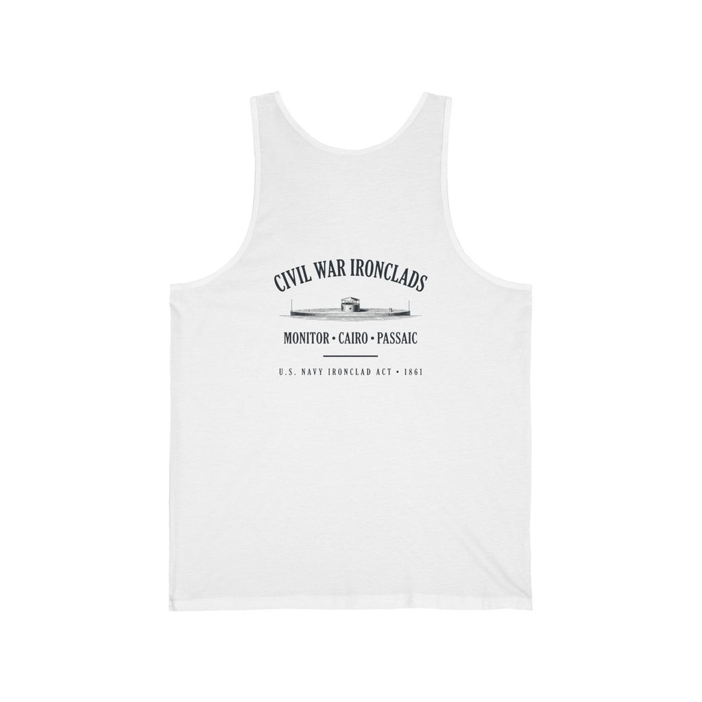 Civil War River Ironclads Back Print Tank Top