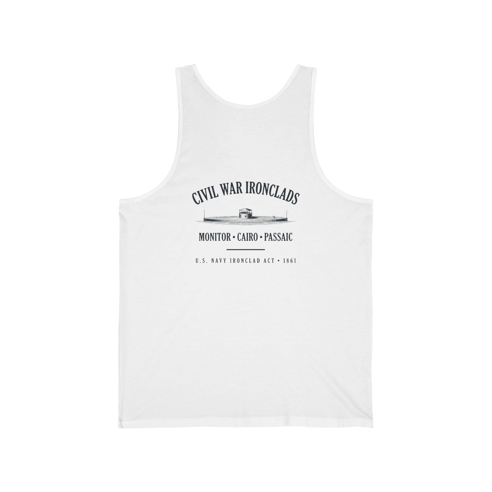 Civil War River Ironclads Back Print Tank Top