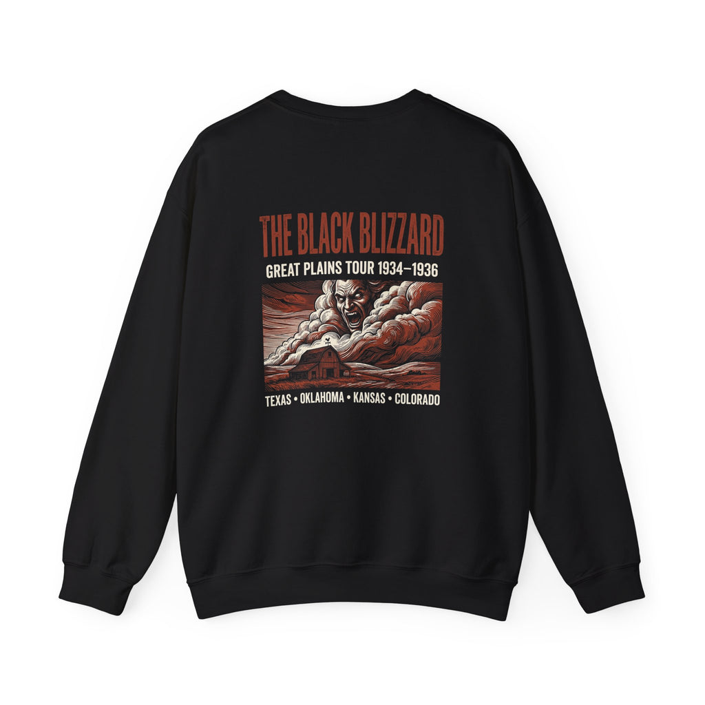 Black Blizzard Dust Tour Back Print Sweatshirt