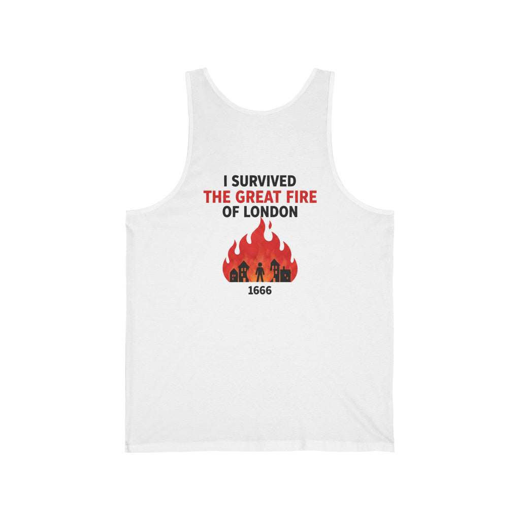 I Survived The Great Fire Back Print Tank Top
