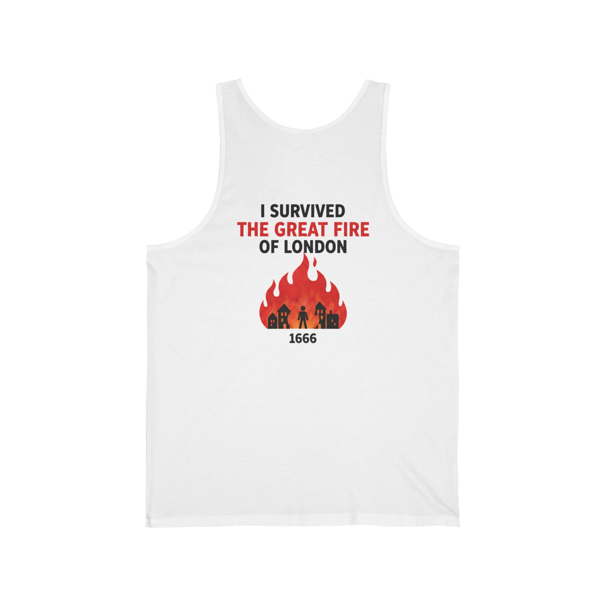 I Survived The Great Fire Back Print Tank Top