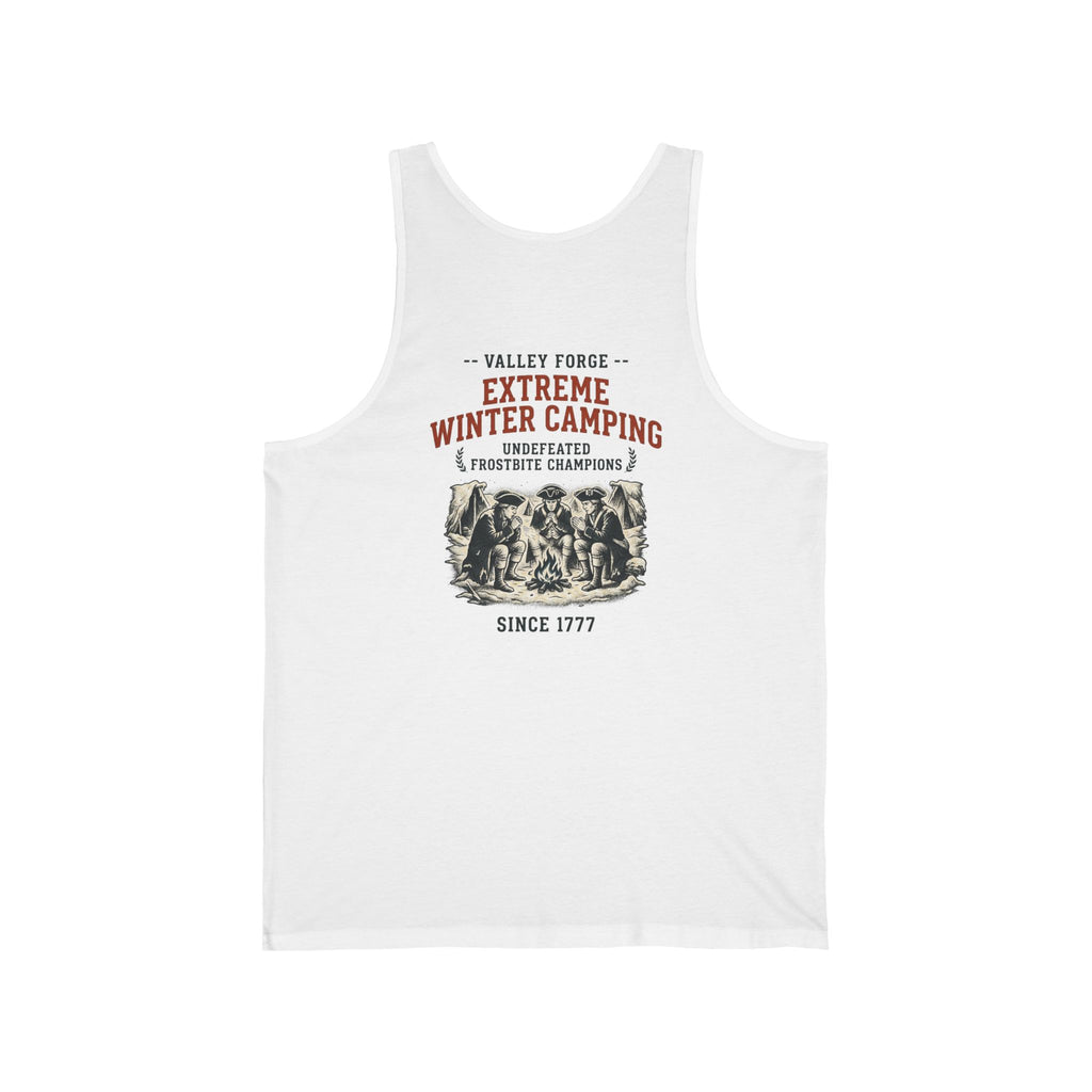 Valley Forge Winter Camping Back Print Tank Top