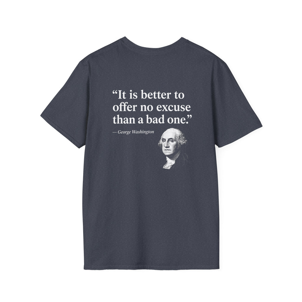 George Washington No Excuse Back Print T-Shirt