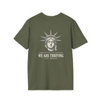Lady Liberty We Are Thriving Back Print T-Shirt