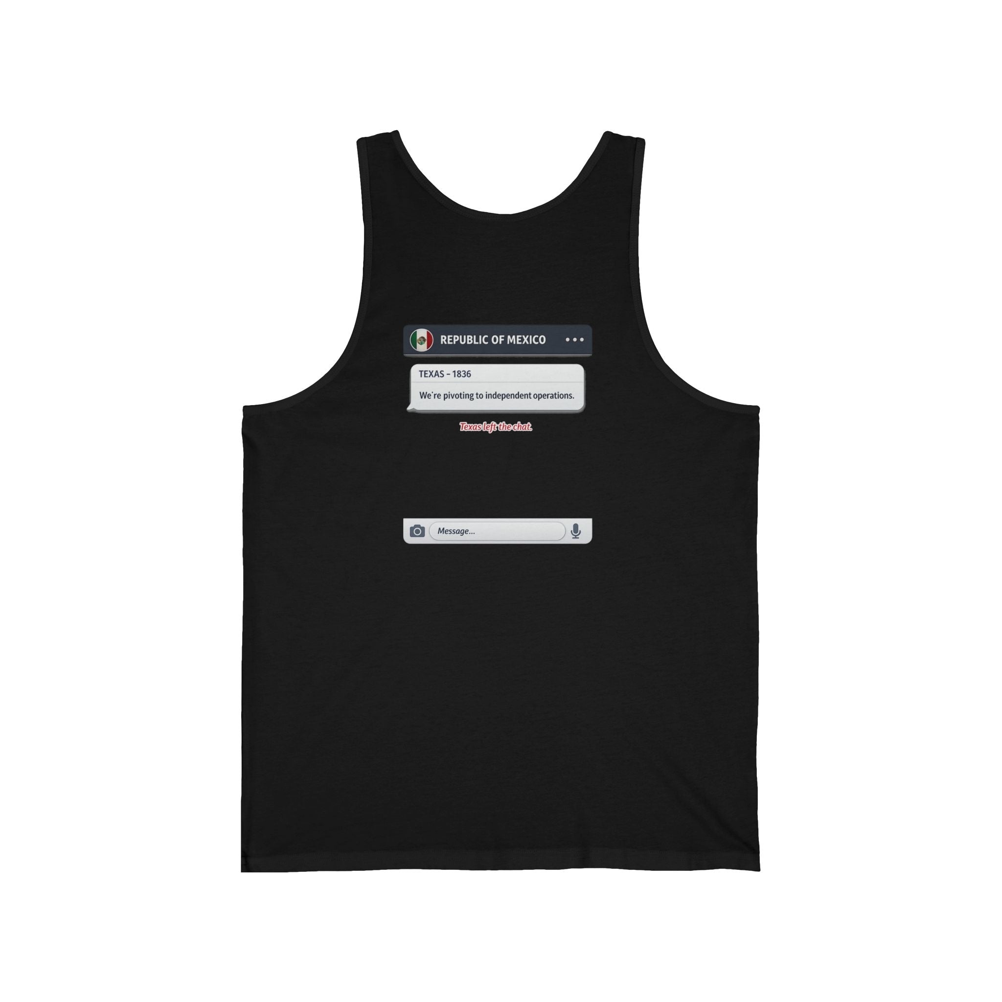 Texas Independence Group Chat Back Print Tank Top