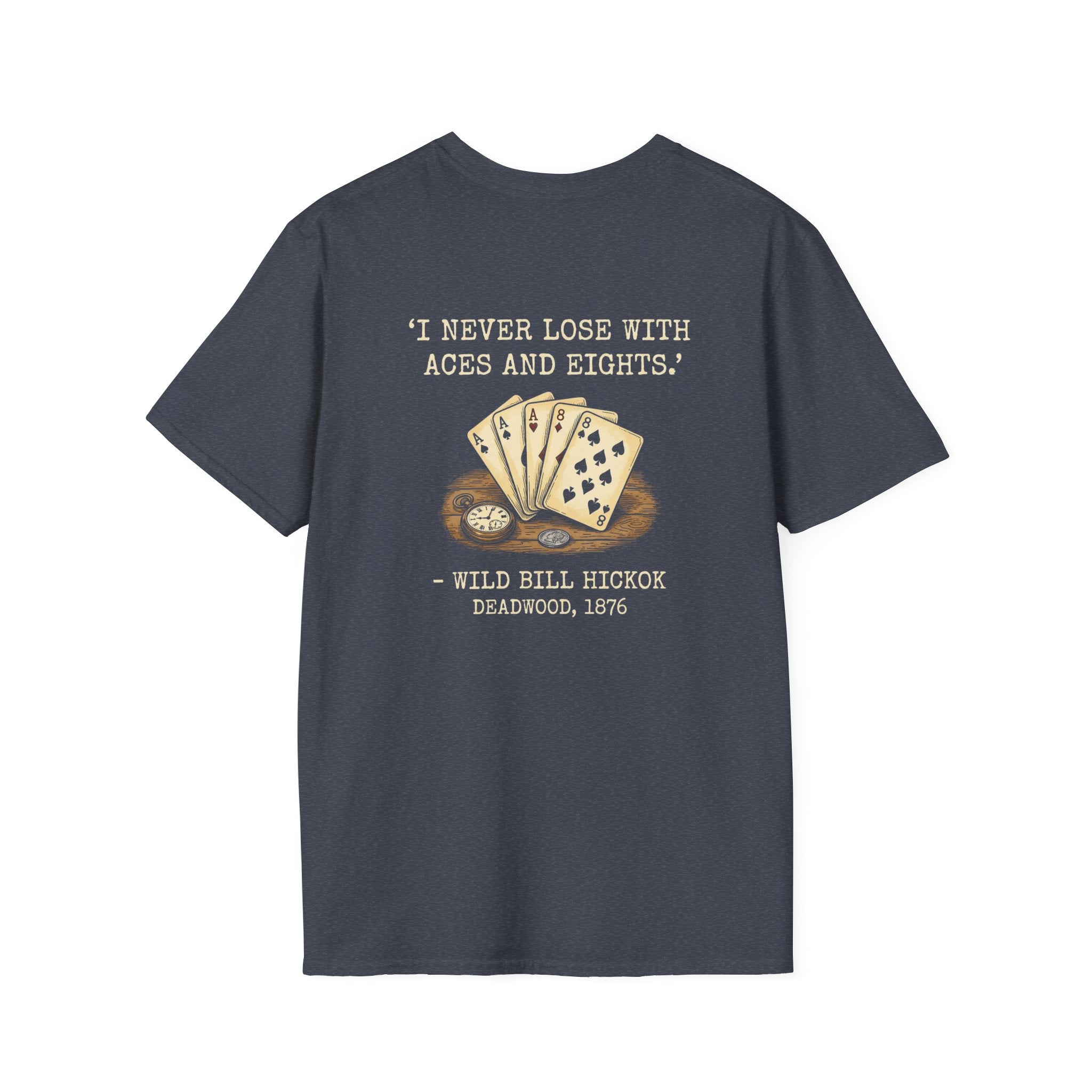 Dead Mans Hand Poker Back Print T-Shirt