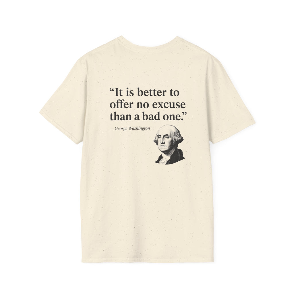 George Washington No Excuse Back Print T-Shirt