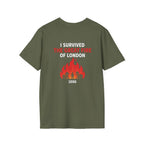 I Survived The Great Fire Back Print T-Shirt